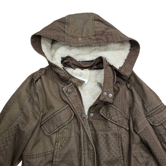 Hei Hei Coat Jacket Women Brown Small Full Zipper Polyester Hoodie Long Sleeve - Picture 3 of 9